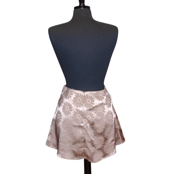 Polly Mini Skirt Metallic Daisy Floral Flower Power Y2K 90s Size 6 - Picture 3 of 4